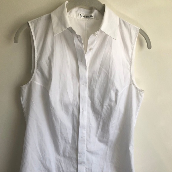 Amara White blouse button down cape flare sleeves - Picture 3 of 4